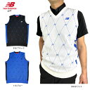 ゴルフウェア ベスト ニューバランス 012-4173001 Vネックニットベスト メンズ 24春夏 大きいサイズ有 newbalance golf