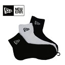 【ネコポス】ニューエラ ソックス NEWERA 11531694 靴下 アンクル丈 メンズ レディース 男女兼用 ユニセックス 3足セット ブラック/ホワイト/...