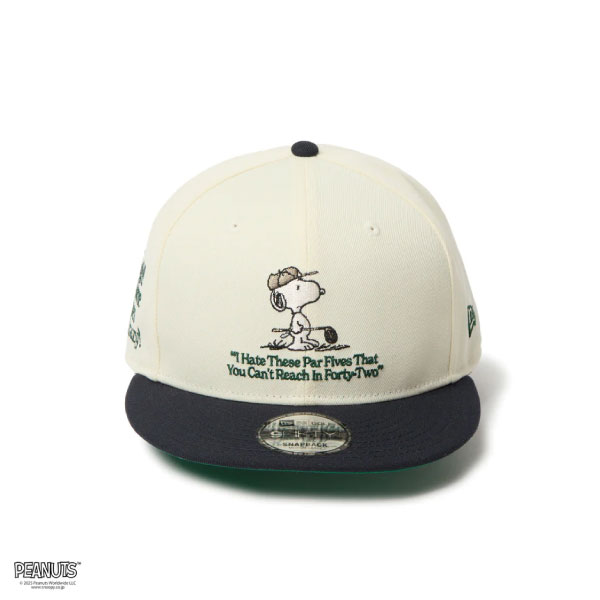 ゴルフキャップ ゴルフアクセサリー ニューエラ 14682544 25秋冬 9FIFTY PEANUTS ピーナッツ クロームホワイト/ネイビー ゴルフ 帽子 ユニセックス 抗菌 NEWERA
