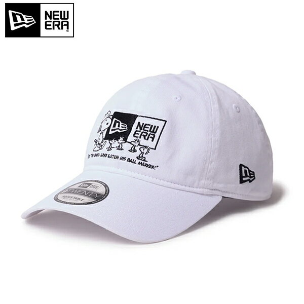 ゴルフキャップ ゴルフアクセサリー ニューエラ 14682552 25秋冬 9TWNTY ロングバイザー PEANUTS ピーナッツ ニューエラボックスロゴ ホワイト ニューエラゴルフ NEWERA