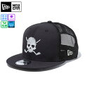 ゴルフアクセサリー ゴルフキャップ 帽子 ニューエラ 13517889 23春夏 9FIFTY トラッカー Skull SHELTECH ブラック スカル 遮熱 接触冷感 吸水速乾 軽量 UVカット SHELTECH 抗菌 MICROERA