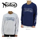 セール ノートン　メンズ 長袖 Tシャツ 大きいサイズ ロンT 201N1300　チェッカーロゴカラートレーナー　ゴルフ 　メンズ Norton