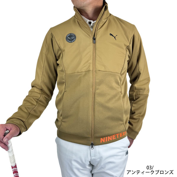 セール プーマゴルフ コンビネーションFZスタンドカラージャケット 大きいサイズ有 539396 ブルゾン ジャージ×ストレッチ ゴルフウエア ゴルフ 快適 PUMA GOLF