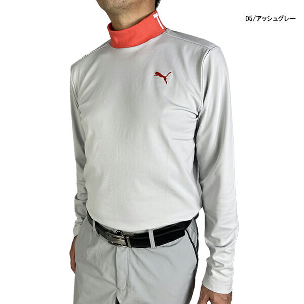 【ネコポス対象】30%OFF セール ゴルフウェア ゴルフシャツ 長袖　モックネックシャツ プーマ メンズ 624918 大きなサイズ有 ストレッチ