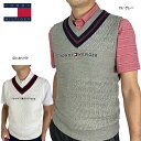 セール トミーヒルフィガー メンズ ロゴニットベストTHMA264 保温 大きいサイズ有 TOMMY HILFIGER GOLF ゴルフウェア