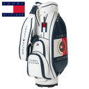 トミーヒルフィガー カート キャディバッグ エンブレム THMG2SC3 トリコロール 9型 46インチ TOMMY HILFIGER ラウンド用品 ゴルフ キャディバッグ