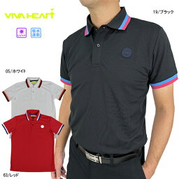 VIVA HEART ゴルフウェア（メンズ） 【春夏40％・50％OFF】ビバハート メンズ 袖ラインポロシャツ 011-22340 半袖 VIVA HEART 吸汗速乾 UVケア