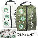 DULLY NA CAT ダリーナキャット シューズケース 2023年モデル DN-SB04 一足入れ 縦36cm ナイロン素材 ファスナーは猫の足跡デザイン ホワイト カーキ