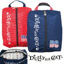 DULLY NA CAT ダリーナキャット シューズケース 2023年モデル DN-SB05 一足入れ 縦36cm ナイロン素材 ファスナーは猫の足跡デザイン レッド ネイビー