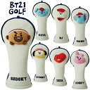 BT21 HOLE IN ONE ビーティーイシビル ホールインワン フェアウェイウッド用 ユーティリティー用 ヘッドカバー 幅14cm 奥9cm 高29cm 起毛素材 2段伸縮ストッパー KOYA RJ SHOOKY MANG CHIMMY T…