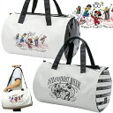 ディズニー Disney 100周年 記念 ゴルフ ボストンバッグ 幅50cm 奥行30cm 高30cm 限定品 数量限定 ( ホワイト / モノクローム ) d100-bb(4)