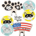 ダリーナキャット DULLY NA CAT ゴルフ マーカー 2023年モデル クリップ付き ( 肉球足跡 / 星条旗 ) dn-m03 dn-m04