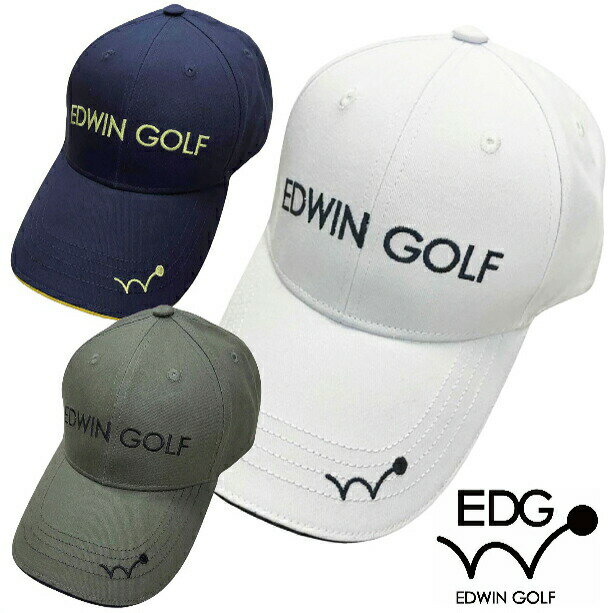 エドウイン EDWIN GOLF エドウインゴルフ ゴルフキャップ（ ホワイト / ネイビー / カーキ ）