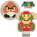 スーパー マリオ ブラザーズ SUPER MARIO BROS ゴルフ マーカー クリップ 付き マグネット ( マリオ& クリボー ) sbm003