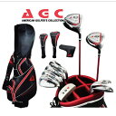 【お買い物マラソン 期間中 ポイント2倍】 アメリカンゴルファーズコレクション AGC ゴルフセット フルセット 3点セット キャディバッグ ゴルフバッグ ゴル...
