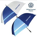 フォルクスワーゲン Volkswagen ゴルフ 傘 日傘 シルバーコーティング UV加工 直径132cm 晴雨兼用 ( ホワイト / ネイビー ) vwum-...