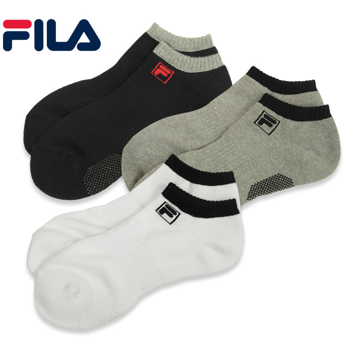 フィラ メンズ ゴルフアクセサリー アンクルソックス パイル編み加工採用　滑り止め付きソックス fila golf wear 746-928 outlet