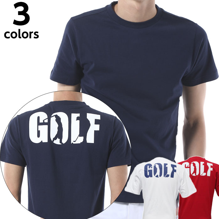 ゴルフ メンズ Tシャツ 半袖 綿 コットン 100％ ギフト おもしろ 全3色 749-671