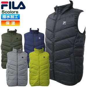 フィラ ゴルフ メンズ ダウンベスト ダウン80％ フェザー20％ 撥水加工 保温 シンプル フルジップ FILA 780-222