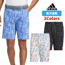 アディダス ゴルフ ウエア グラフィックプリント ショートパンツ ハーフパンツ短パン ポップカラー NMH94 adidas