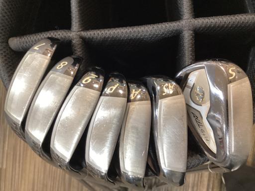 Iron - 【中古】 つるや AXEL Gold Premium V 7S アイアンセット IR AXEL Gold Premium V(アイアン) (フレックスR) メンズ 男性用 右利き 右用 Cランク ゴルフクラブ