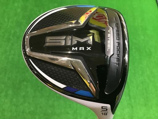 Taylor Made - 【中古】 テーラーメイド SIM MAX 5W フェアウェイウッド FW TENSEI BLUE TM50(FW) (フレックスSR) メンズ 男性用 右利き 右用 Cランク ゴルフクラブ