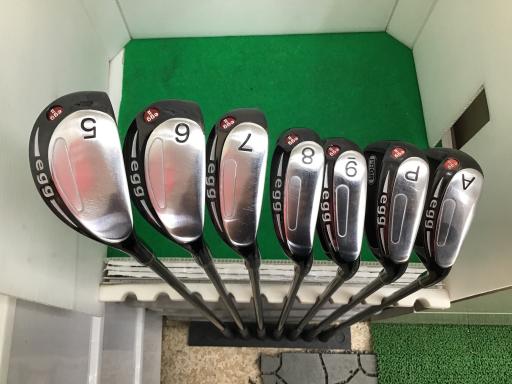 【中古】 プロギア egg II 8S アイアンセット IR eggオリジナルカーボン (フレックスR) メンズ 男性用 右利き 右用 Cランク ゴルフクラブ