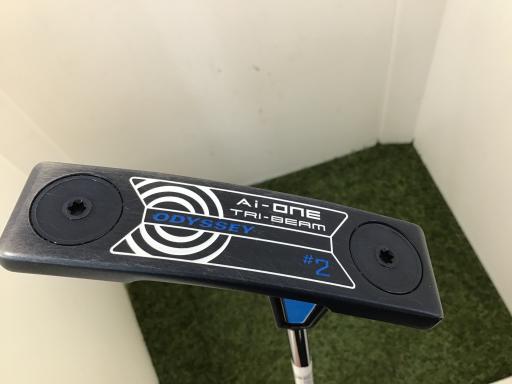 【中古】 オデッセイ Ai-ONE TRI-BEAM #2 33インチ パター PT STROKE LAB 90 スチール (フレックスその..