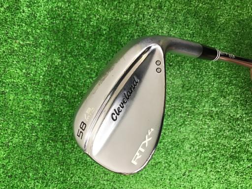 中古 Cランク （フレックスS） クリーブランド Cleveland　RTX-4　ツアーサテン　58°/09°　MID NS　PRO　MODUS3　TOUR120 S 男性用 右利き ウェッジ WG