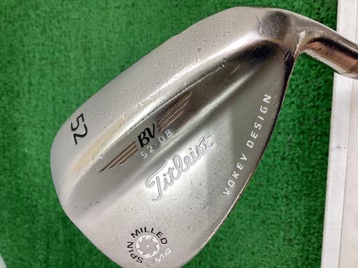 中古 Cランク （フレックスS） タイトリスト VOKEY　SPIN　MILLED　SM4　オイルカン　52°/08°　USA Dynamic　Gold S200 男性用 右利き ウェッジ WG