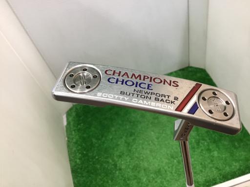 【中古】 タイトリスト SCOTTY CAMERON CHAMPIONS CHOICE BUTTON BACK NEWPORT 2 34インチ パター PT ..