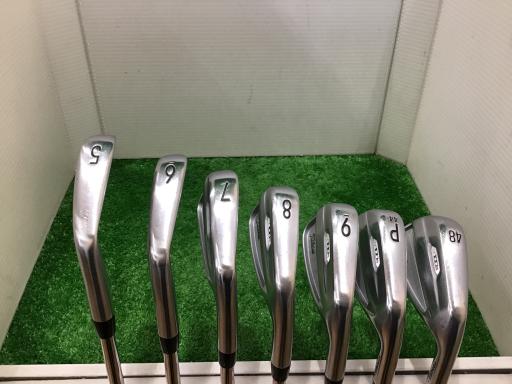 中古 Cランク （フレックスS） タイトリスト Titleist　T100S(2021)　8S NS　PRO　MODUS3　TOUR115 S 男性用 右利き アイアンセット IR