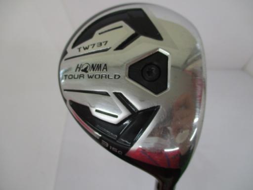 中古 Cランク （フレックスS） 本間ゴルフ TOUR　WORLD　TW737　3W(15°) VIZARD　EX-A65 S 男性用 右利き フェアウェイウッド FW