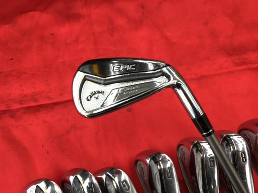 タイプ男性用利き手右利き商品コード2100395659093クラブ種別アイアンセットメーカー名キャロウェイ商品名EPIC　FORGED　STAR　9S発売年2019シャフトSpeeder　EVOLUTION　for　CW（IR）シャフト材質メーカーフレックスRフレックスRクラブセット組合せ内容5I．6I．7I．8I．9I．PW．AW．GW．SWクラブセット本数9クラブセット不足本数1クラブセット実本数8総合ランク&nbsp;ランクについて傷状態：ヘッド上部C傷状態：フェースC傷状態：ヘッド下部C傷状態：シャフトB傷状態：グリップオリジナル 良好傷状態：ヘッドカバーヘッドカバー無し査定特記・商品状態&nbsp;メーカーカタログ情報となりますので、実商品と異なる場合がございます。ヘッドロフト角(°)26ヘッド体積(cc)シャフト長(インチ)38クラブ重量(g)店舗名170高槻店住所大阪府高槻市大塚町5-17-2電話番号072-668-1651キャロウェイEPIC　FORGED　STAR　9S
