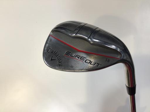 中古 Cランク （フレックスその他） キャロウェイ SURE OUT 58° USA KBS TOUR 90 WEDGE 男性用 右利き ウェッジ WG