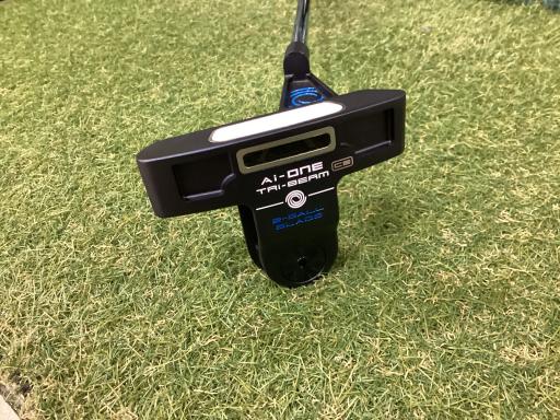 【中古】 オデッセイ Ai-ONE TRI-BEAM 2-BALL BLADE CS 34インチ パター PT STROKE LAB 90 スチール (..