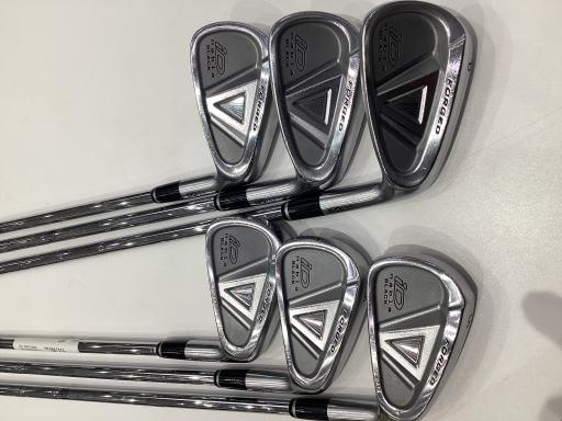 【中古】 プロギア iD nabla BLACK 6S アイアンセット IR 純正特注シャフト (フレックスS) メンズ 男性用 右利き 右用 Cランク ゴルフクラブ