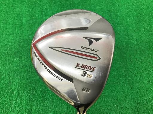 【中古】 ブリヂストン TOURSTAGE X-DRIVE GR(2009) 3W フェアウェイウッド FW TOUR DESIGN B09-03w (フレックスS) メンズ 男性用 右利き 右用 Cランク ゴルフクラブ
