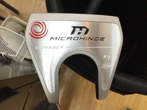 【中古】 オデッセイ MICROHINGE #7 DB 32インチ パター PT スチール (フレックスその他) メンズ 男性用 右利き 右用 Bランク ゴルフクラブ