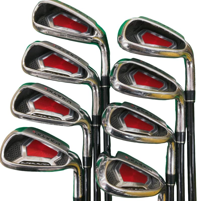 【中古】 テーラーメイド BURNER SUPER LAUNCH 8S アイアンセット IR FUBUKI 50(アイアン) (フレックスS) メンズ 男性用 右利き 右用 Dランク ゴルフクラブ
