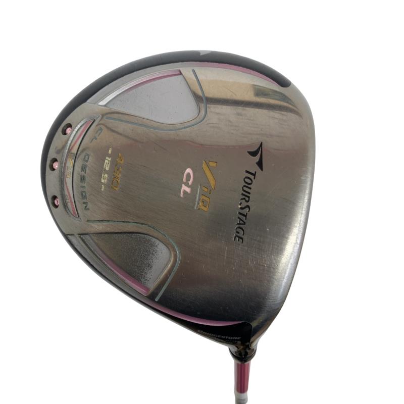 【中古】 ブリヂストン TOURSTAGE ViQ CL(2008) 12.5°(クリスタルピンク) ドライバー DR Tour AD SL-4 (フレックスR) レディース 女性用 右利き 右用 Cランク ゴルフクラブ
