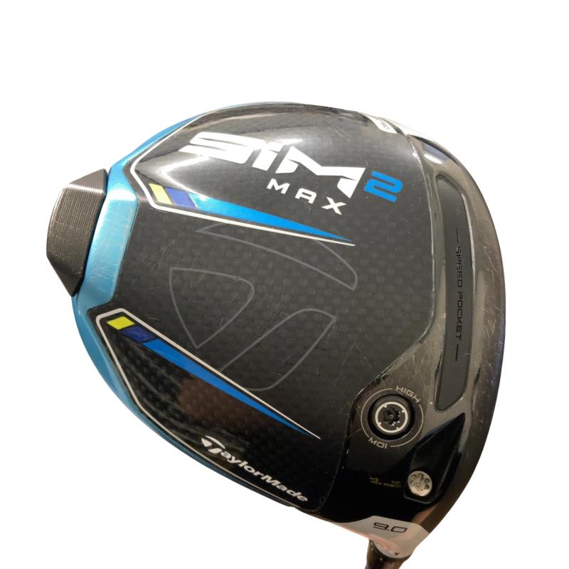【中古】 テーラーメイド SIM2 MAX 9° ドライバー DR 純正特注シャフト (フレックスX) メンズ 男性用 右利き 右用 Cランク ゴルフクラブ