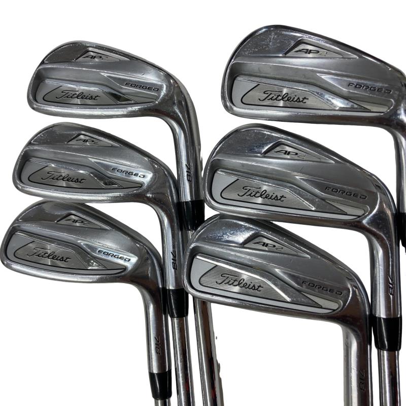 【中古】 タイトリスト Titleist AP2 718 6S アイアンセット IR 純正特注シャフト (フレックスS) メンズ 男性用 右利き 右用 Cランク ゴルフクラブ