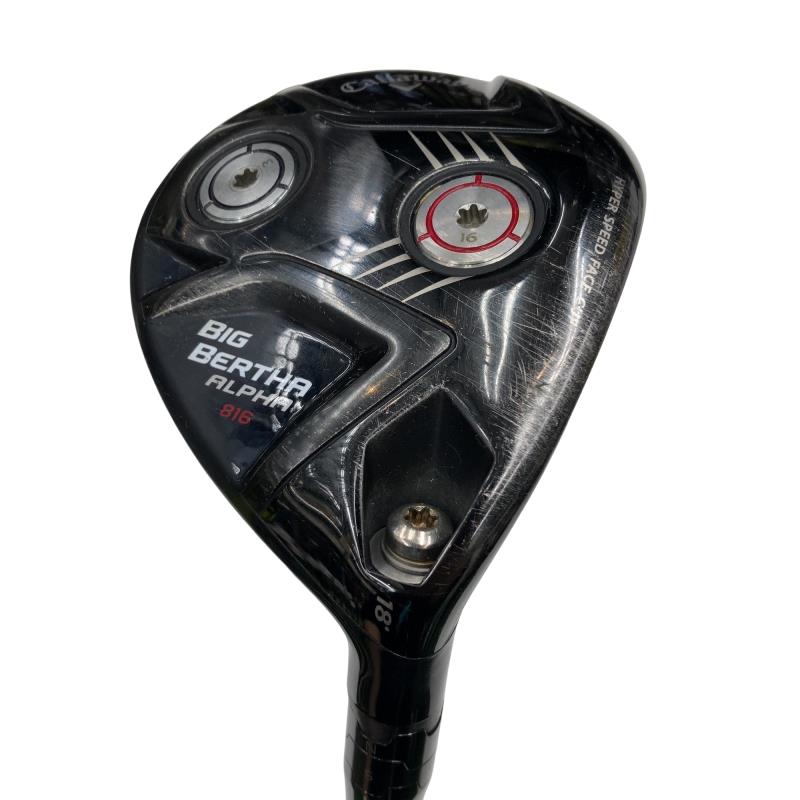 【中古】 キャロウェイ BIG BERTHA ALPHA 816 18° フェアウェイウッド FW 純正特注シャフト (フレックスS) メンズ 男性用 右利き 右用 Cランク ゴルフクラブ