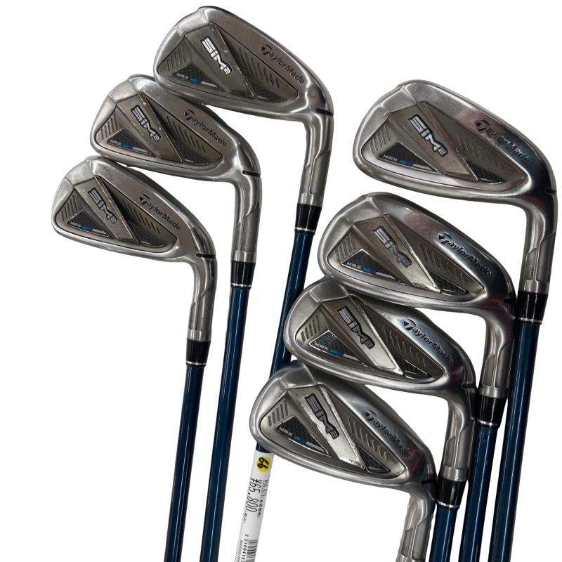 【中古】 テーラーメイド SIM2 MAX 8S アイアンセット IR TENSEI BLUE TM60(SIM2 IR) (フレックスR) メンズ 男性用 右利き 右用 Dランク ゴルフクラブ