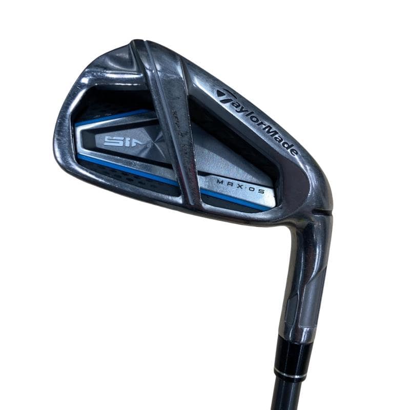 【中古】 テーラーメイド SIM MAX・OS 5S アイアンセット IR TENSEI BLUE TM60(IR) (フレックスS) メンズ 男性用 右利き 右用 Cランク ゴルフクラブ