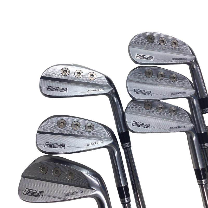 【中古】 DOCUS DOCUS DESIGN RELOADED+ M(シルバー) 6S(フルスコアライン) アイアンセット IR 純正特注シャフト (フレックスR) メンズ 男性用 右利き 右用 Cランク ゴルフクラブ