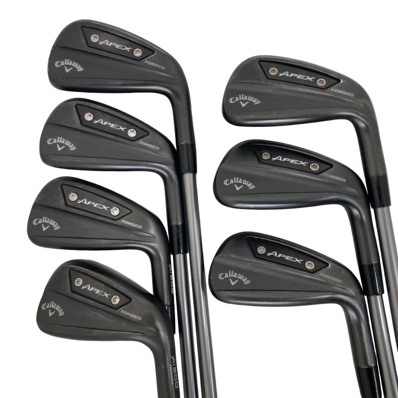 【中古】 キャロウェイ APEX Ai200 BLACK 7S アイアンセット IR 純正特注シャフト (フレックスS) メンズ 男性用 右利き 右用 Cランク ゴルフクラブ