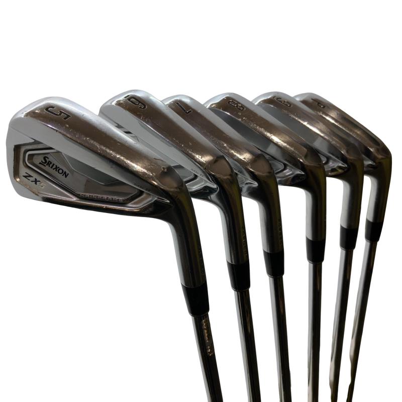 【中古】 ダンロップ SRIXON ZX5 Mk II 6S アイアンセット IR 純正特注シャフト (フレックスS) メンズ 男性用 右利き 右用 Dランク ゴルフクラブ