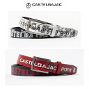 CASTELBAJAC カステルバジャック ロゴ+家紋総柄 PT入り ストレッチ 合皮 ベルト メンズベルト【723 4390 123】